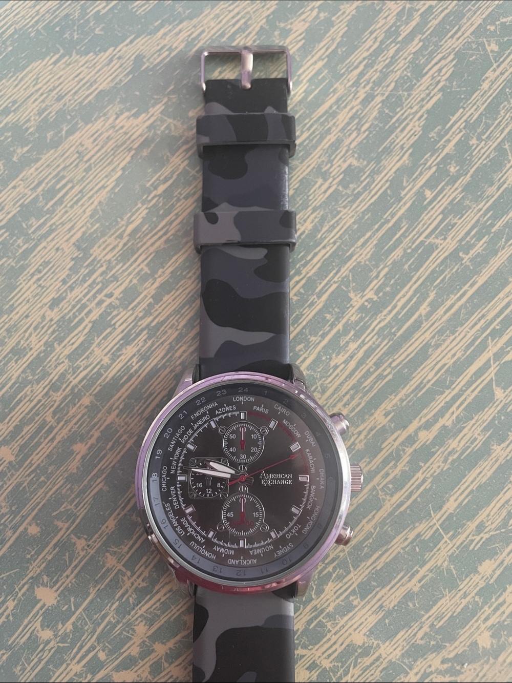 American Exchange Quartz Watch /Camo Watchband.